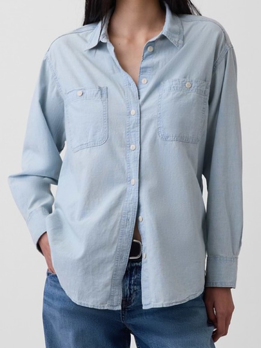 NWOT Gap Denim Big Shirt Size Medium Tall